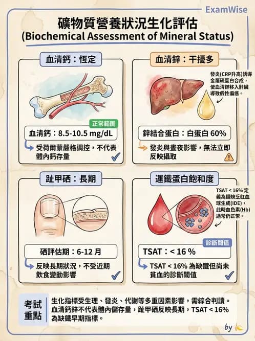 營養 - 生化指標與營養缺乏 - AI 圖文解析預覽
