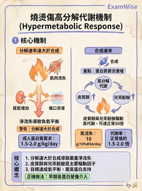 營養 - 燒燙傷與外傷重症營養 - AI 圖文解析預覽