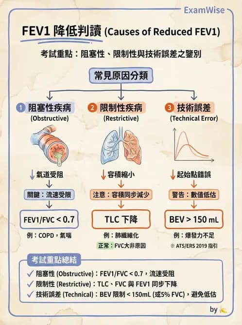 醫檢師 - 肺功能判讀與氣體交換 - AI 圖文解析預覽