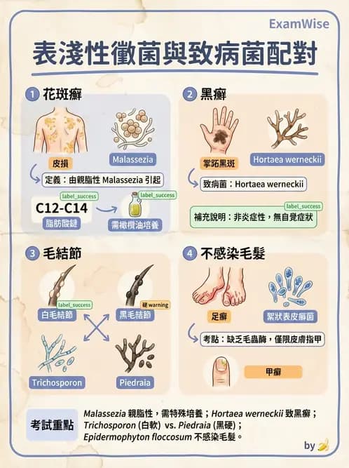 醫檢師 - 皮膚與皮下真菌感染 - AI 圖文解析預覽