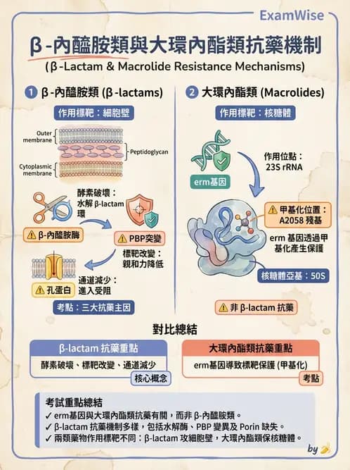 醫檢師 - 抗藥性機制 - AI 圖文解析預覽