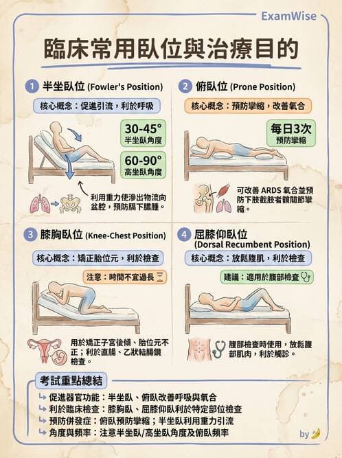 護理師 - 體位擺位與安全照護 - AI 圖文解析預覽