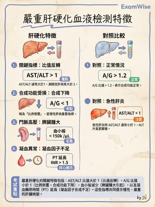醫檢師 - 肝臟機能與胰臟酵素 - AI 圖文解析預覽