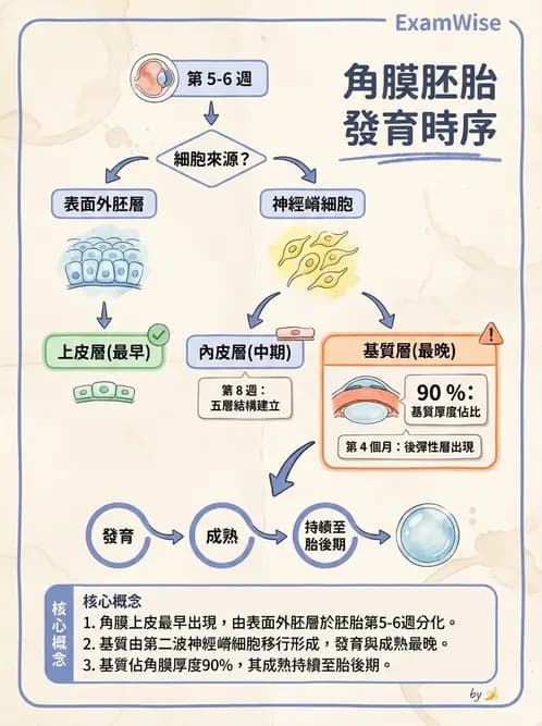 驗光師 - 眼球胚胎發育 - AI 圖文解析預覽