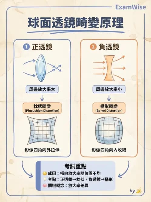 驗光師 - 幾何像差(球面像差、彗差與畸變) - AI 圖文解析預覽