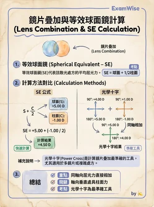 驗光師 - 透鏡屈光力計算與焦線分析 - AI 圖文解析預覽