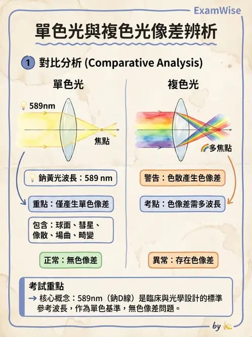 驗光師 - 色像差與阿貝數 - AI 圖文解析預覽