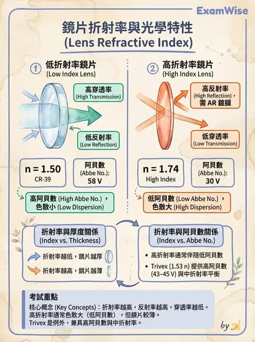 驗光師 - 鏡片放大率、材質與特殊鏡片 - AI 圖文解析預覽
