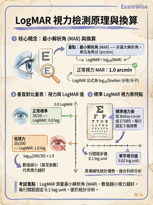 驗光師 - 視力檢查與視力值換算 - AI 圖文解析預覽