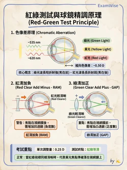 驗光師 - 自覺式驗光流程與球面度判讀 - AI 圖文解析預覽