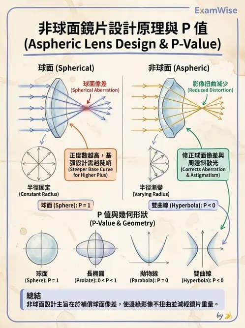 驗光師 - 鏡片材料特性與光學設計 - AI 圖文解析預覽