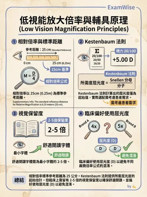 驗光師 - 放大原理與近距離光學計算 - AI 圖文解析預覽