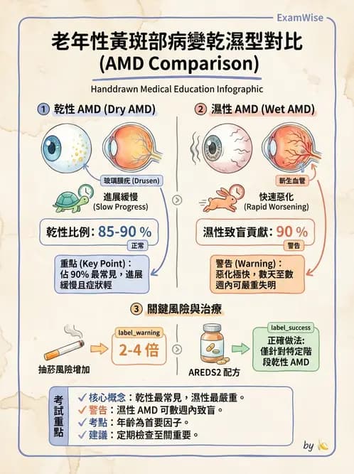 驗光師 - 老年性黃斑部及眼部退化疾病 - AI 圖文解析預覽