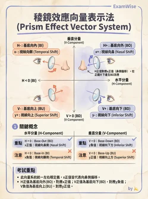 驗光師 - 稜鏡光學原理與度量 - AI 圖文解析預覽