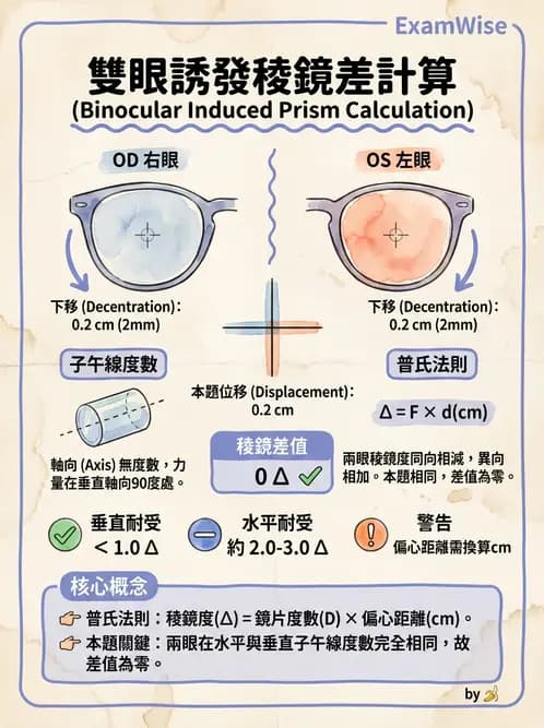 驗光師 - 稜鏡效應計算與偏心配鏡 - AI 圖文解析預覽