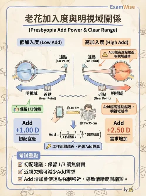 驗光師 - 景深、加入度與老花矯正 - AI 圖文解析預覽