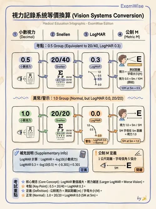驗光師 - 視力檢查與視力值換算 - AI 圖文解析預覽
