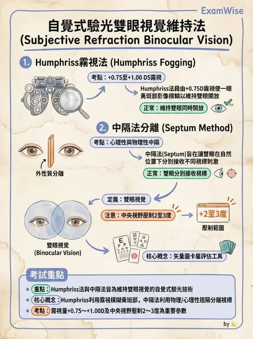 驗光師 - 自覺式驗光流程與球面度判讀 - AI 圖文解析預覽