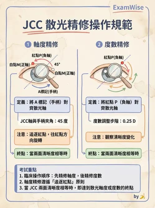 驗光師 - 傑克森交叉圓柱鏡散光檢查 - AI 圖文解析預覽