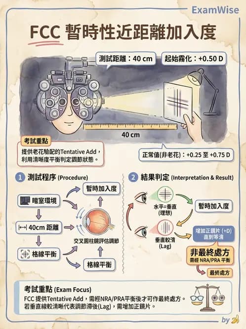 驗光師 - 老花眼主觀驗光與相對調節力 - AI 圖文解析預覽
