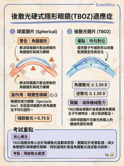 驗光師 - 硬式隱形眼鏡度數與散光計算 - AI 圖文解析預覽