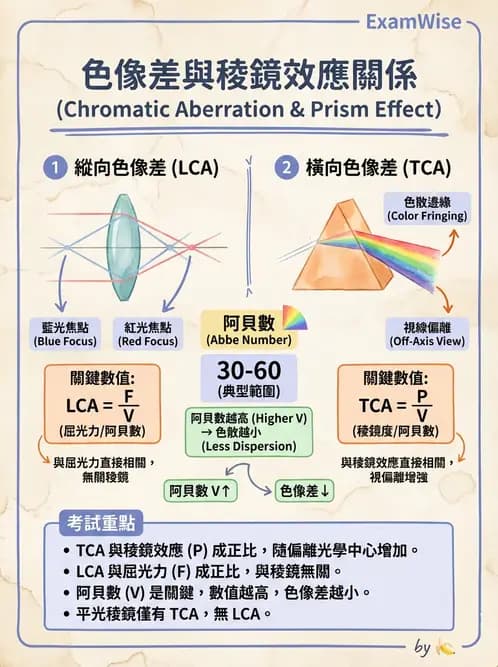 驗光師 - 鏡片材料特性與光學設計 - AI 圖文解析預覽