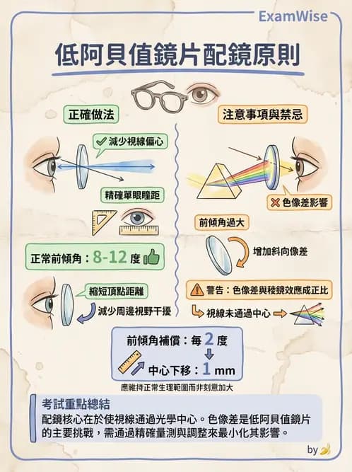 驗光師 - 鏡片材料特性與光學設計 - AI 圖文解析預覽