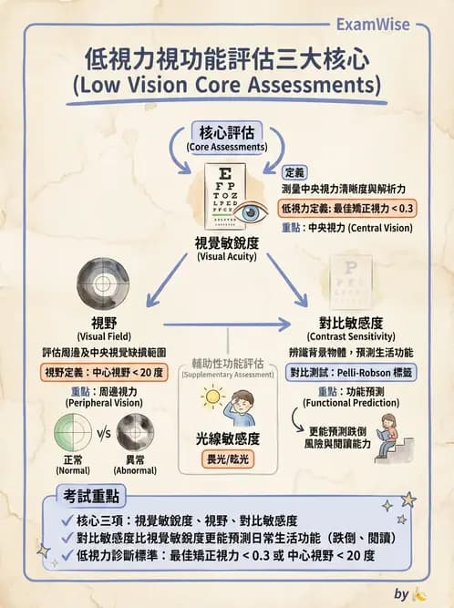 驗光師 - 功能性評估、對比敏感度與色覺 - AI 圖文解析預覽