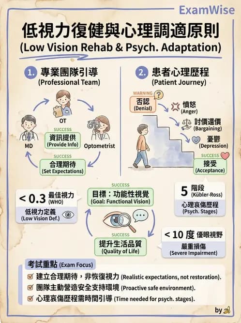驗光師 - 低視力復健與心理適應 - AI 圖文解析預覽
