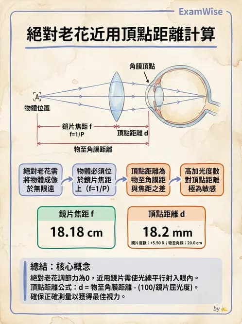 驗光師 - 頂點距離換算與等效處方 - AI 圖文解析預覽