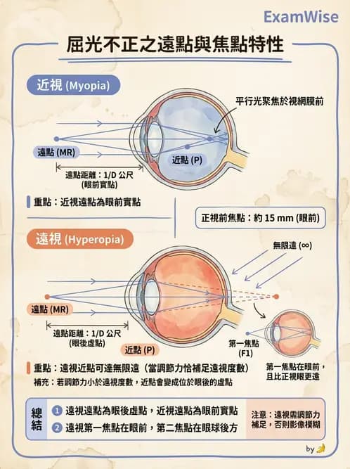 驗光師 - 散光焦線、面鏡與屈光不正成像 - AI 圖文解析預覽