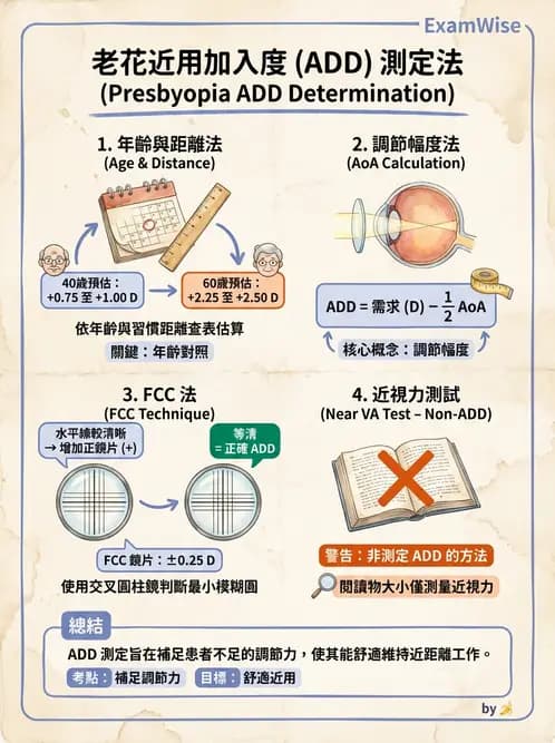 驗光師 - 老花眼主觀驗光與相對調節力 - AI 圖文解析預覽