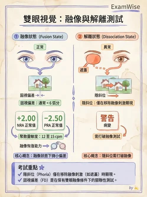 驗光師 - 調節性內聚力與聚散功能檢測 - AI 圖文解析預覽