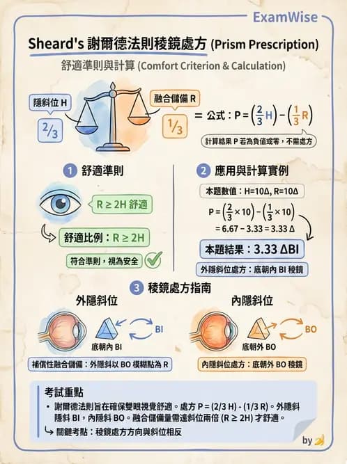 驗光師 - 稜鏡處方與垂直聚散處置 - AI 圖文解析預覽