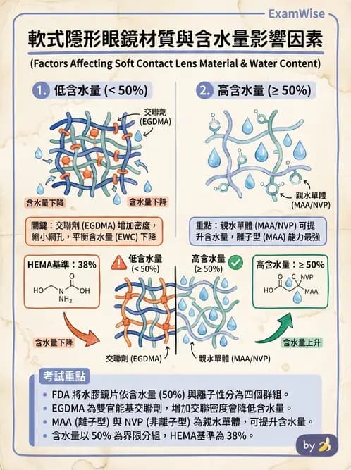驗光師 - 軟式鏡片單體與化學分類 - AI 圖文解析預覽