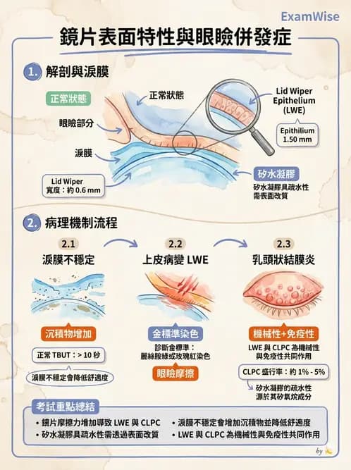 驗光師 - 軟式鏡片含水量、透氧與濕潤性 - AI 圖文解析預覽