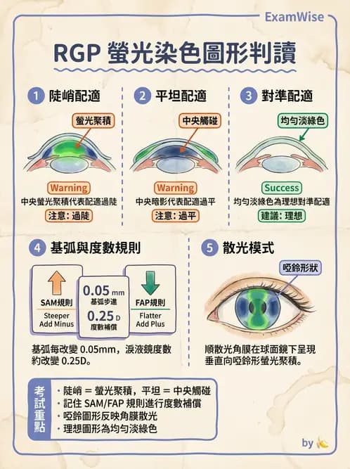 驗光師 - 硬式隱形眼鏡驗配與螢光判讀 - AI 圖文解析預覽