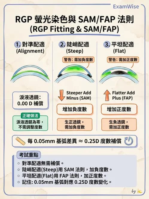 驗光師 - 硬式隱形眼鏡驗配與螢光判讀 - AI 圖文解析預覽