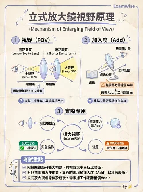驗光師 - 近距離光學放大輔具種類與比較 - AI 圖文解析預覽