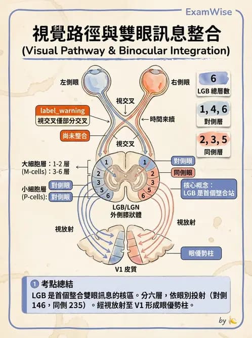 驗光師 - 視覺神經傳導系統 - AI 圖文解析預覽