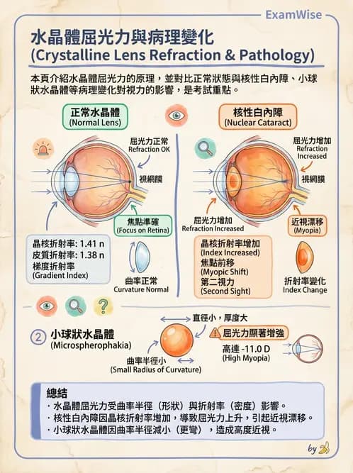 驗光師 - 水晶體與玻璃體 - AI 圖文解析預覽