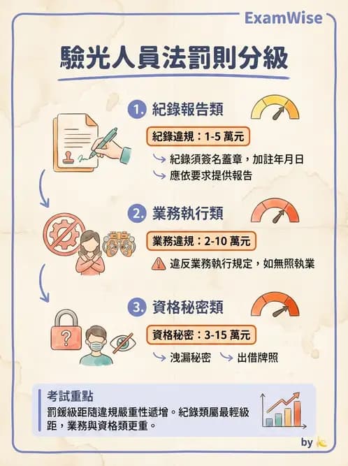 驗光師 - 業務紀錄與收費倫理罰則 - AI 圖文解析預覽