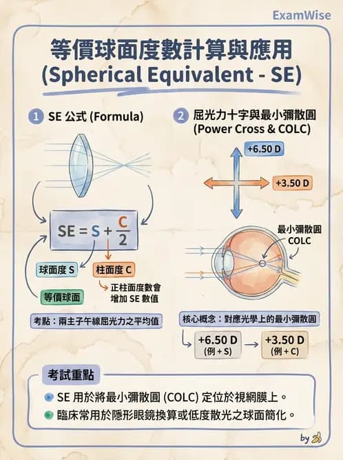 驗光師 - 光學十字轉換與處方表示法 - AI 圖文解析預覽