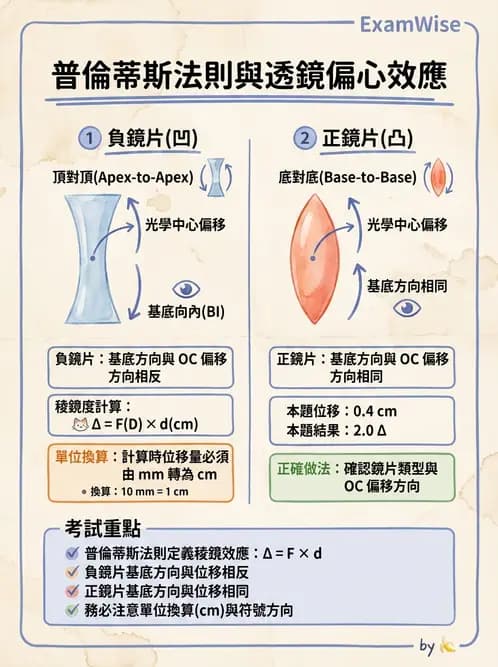 驗光師 - 稜鏡效應計算與偏心配鏡 - AI 圖文解析預覽