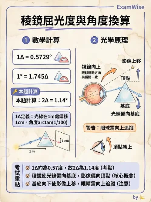 驗光師 - 稜鏡效應計算與偏心配鏡 - AI 圖文解析預覽