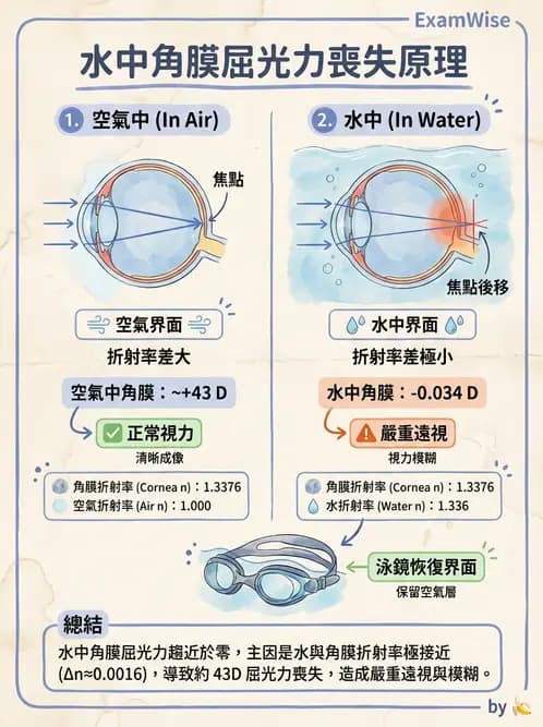 驗光師 - 模型眼屈光計算與屈光不正 - AI 圖文解析預覽