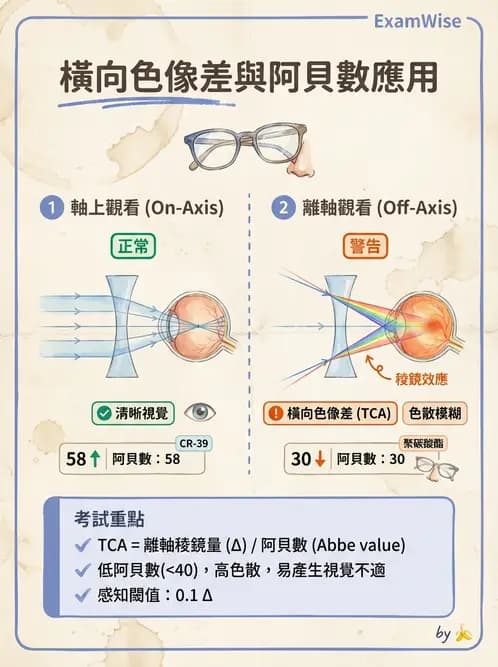 驗光師 - 色像差與阿貝數 - AI 圖文解析預覽