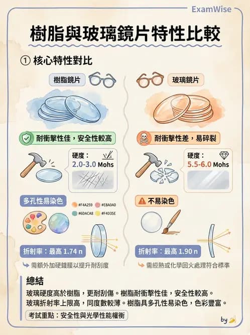 驗光師 - 鏡片材質、鍍膜與隱形眼鏡 - AI 圖文解析預覽