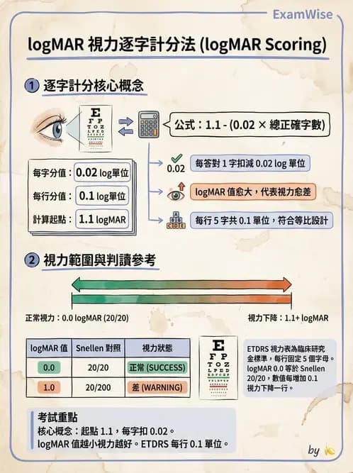 驗光師 - 視力檢查與視力值換算 - AI 圖文解析預覽