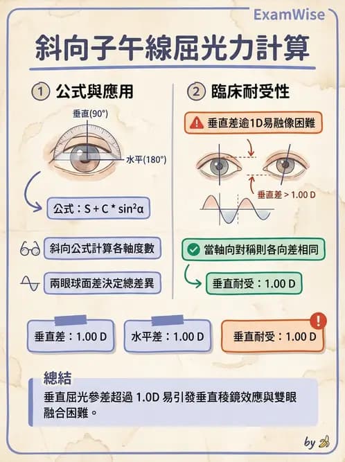 驗光師 - 散光、不等視與不等像 - AI 圖文解析預覽